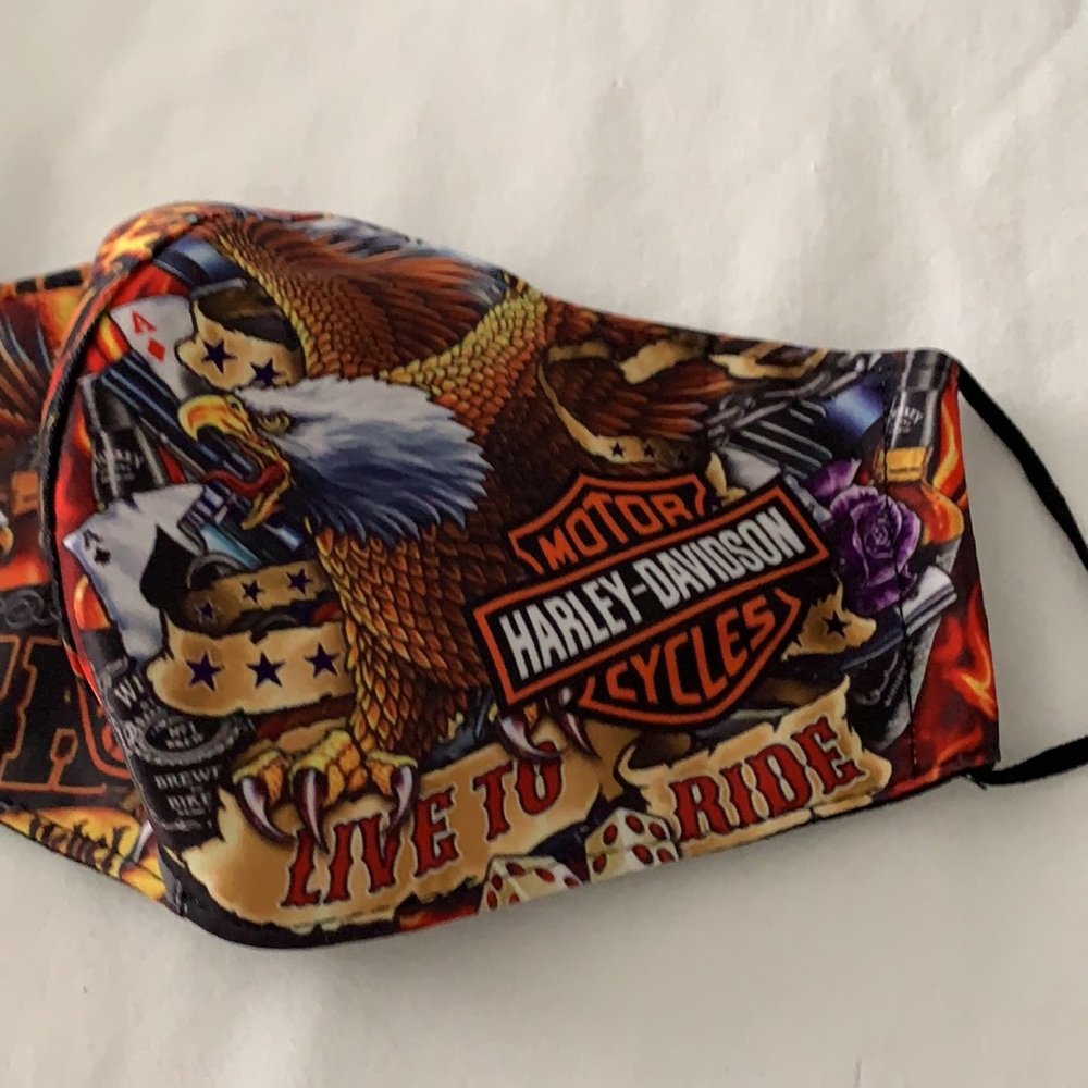 🆕 Harley-Davidson mask w/ adjustable ear straps - Picture 2 of 4